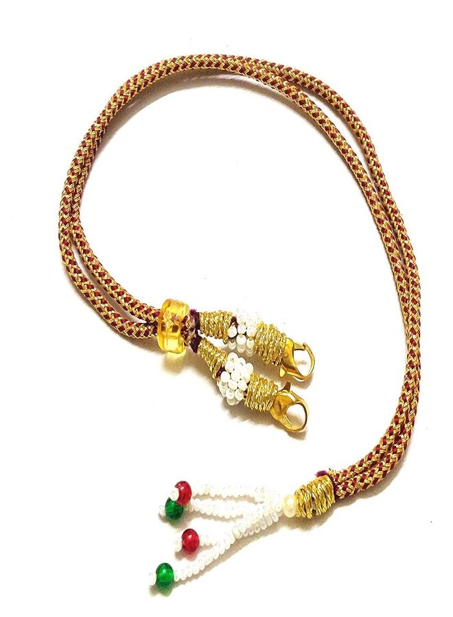 ExcellentcraftsZari Thread Necklace Back Rope Dori for Silk Thread Jewellery Terracotta and Quilling Jewellery (Gold, 3 Piece), zari Thread, Zari Thread - Image 2